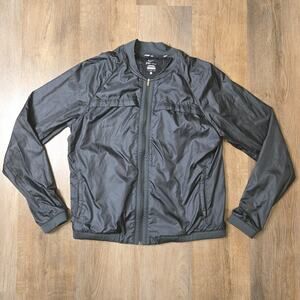Nike Run Unisex Youth Vented Zip Up Windbreaker Jacket Black, Size‎ Large